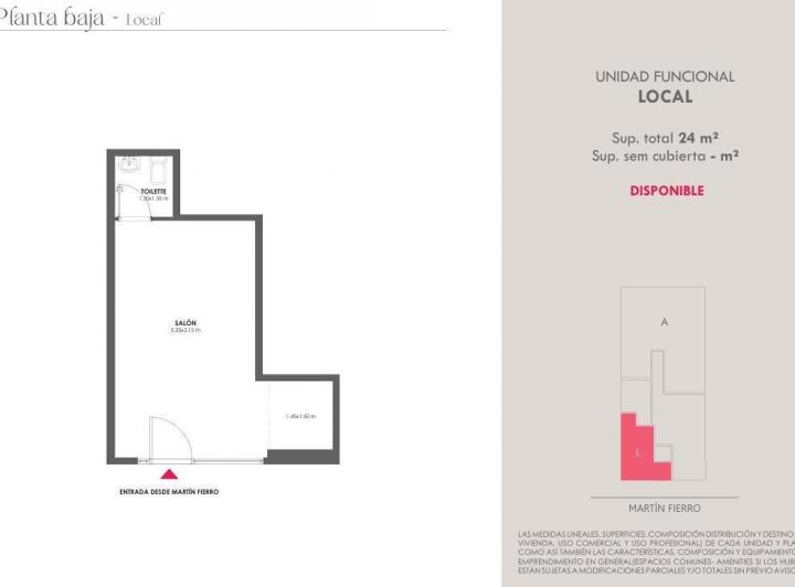 Local comercial · 24m² · 1 Ambiente