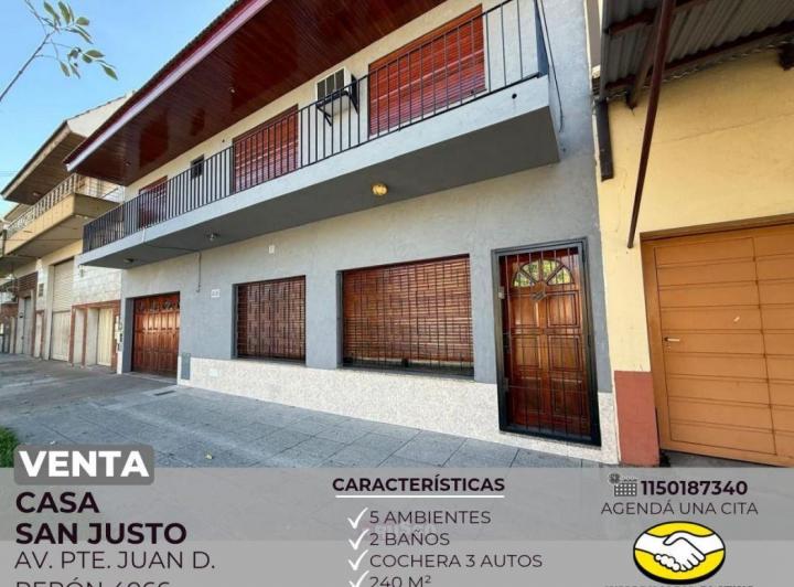 Casa · 240m² · 5 Ambientes · 3 Cocheras