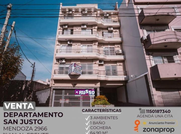 Departamento · 57m² · 3 Ambientes · 1 Cochera