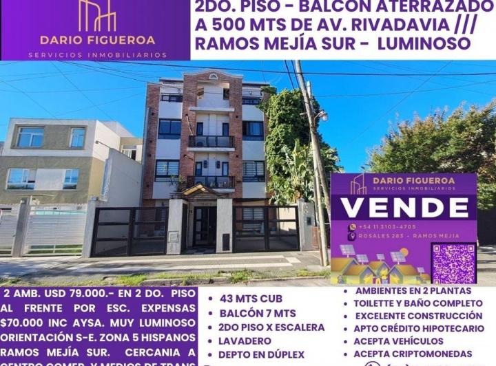 Departamento · 43m² · 2 Ambientes