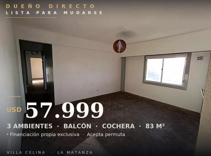 Departamento · 76m² · 3 Ambientes · 2 Cocheras