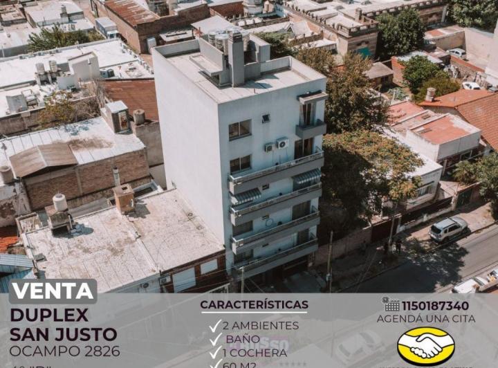 Departamento · 60m² · 2 Ambientes · 1 Cochera