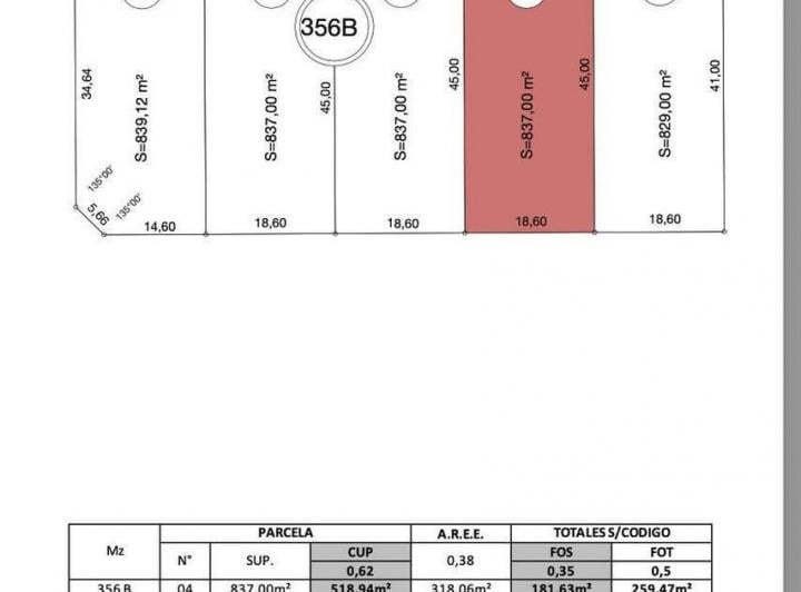 Terreno · 837m²