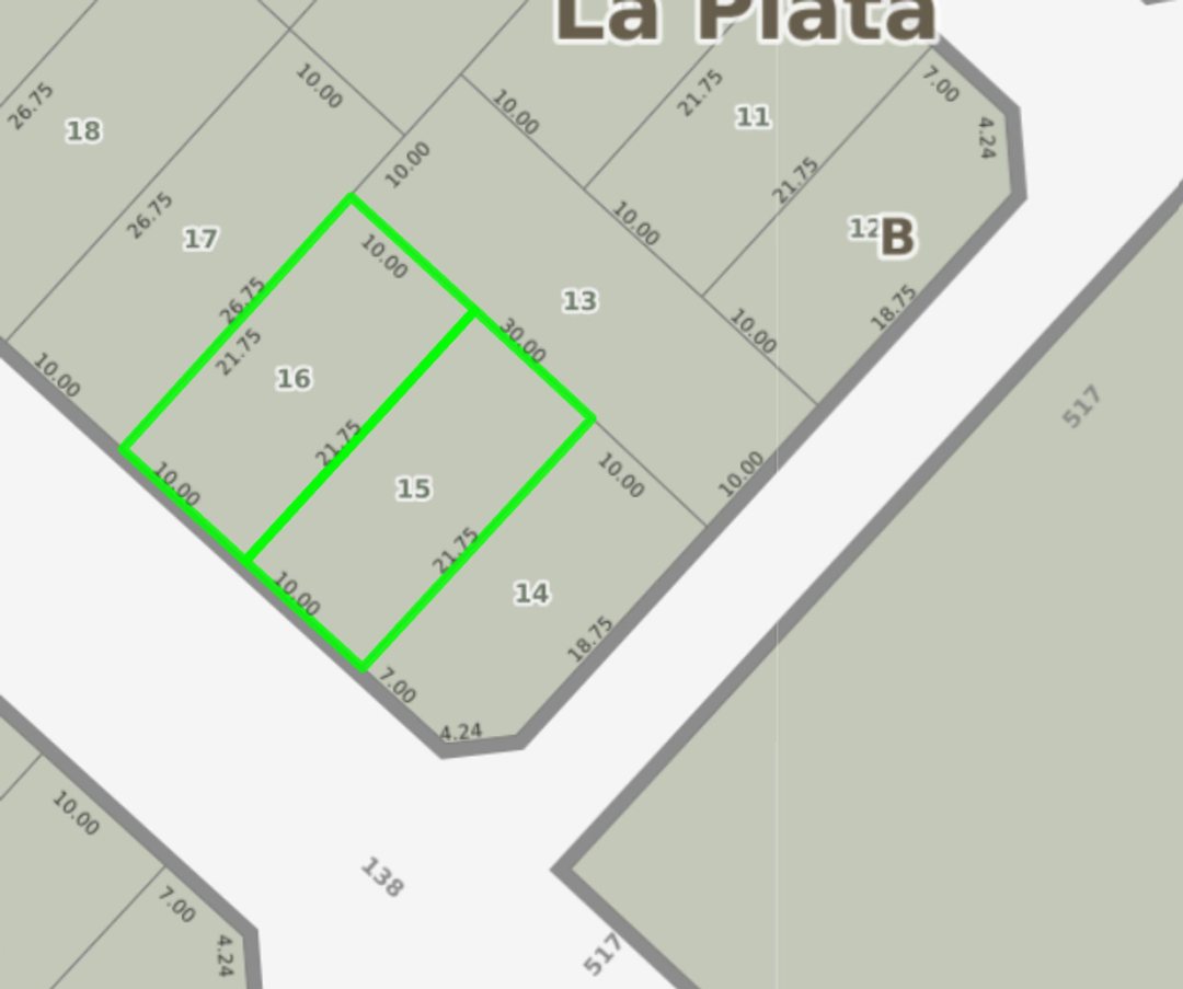 LOTE EN VENTA LA PLATA