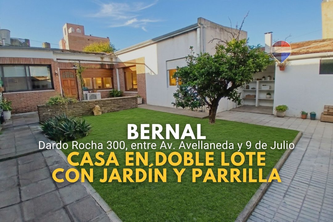VENTA CASA BERNAL DOBLE LOTE CON JARDIN Y PARRILLA