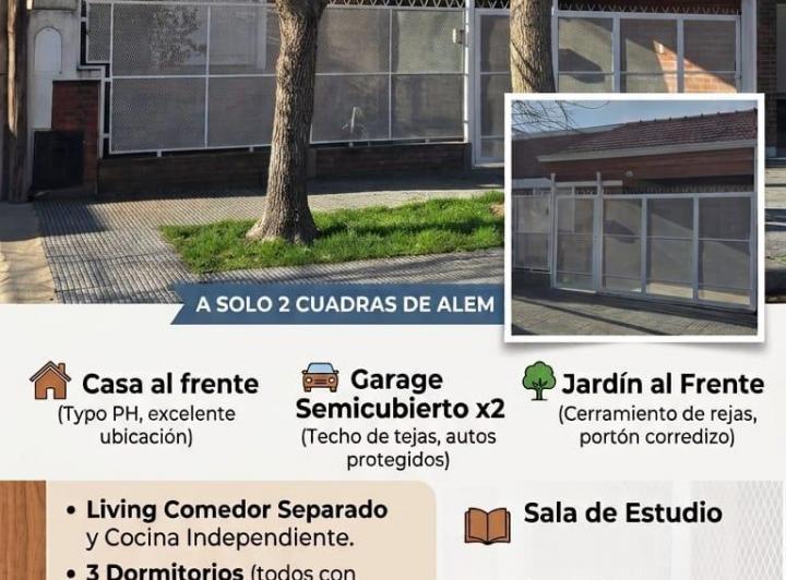 Casa · 130m² · 6 Ambientes · 1 Cochera