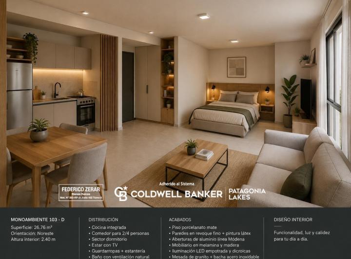 Departamento · 27m² · 1 Ambiente