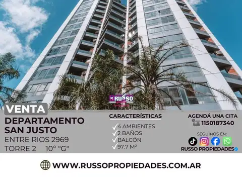 Venta departamento de 4 ambientes san justo