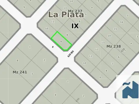 Terreno / lote en venta  calle 6 esq. 629 bis sup. 335m2   villa elvira-