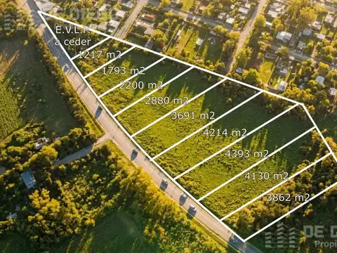 Venta fracción y lotes comerciales / residenciales sobre ruta 234, derqui, pilar