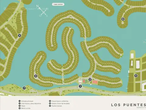 Lote | 1055 m² | sobre agua | listo para construir | esquina | los puentes nordelta