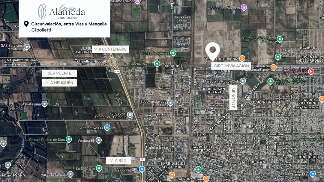 VENTA DE LOTE " GRAN ALAMEDA"    CIPOLLETTI