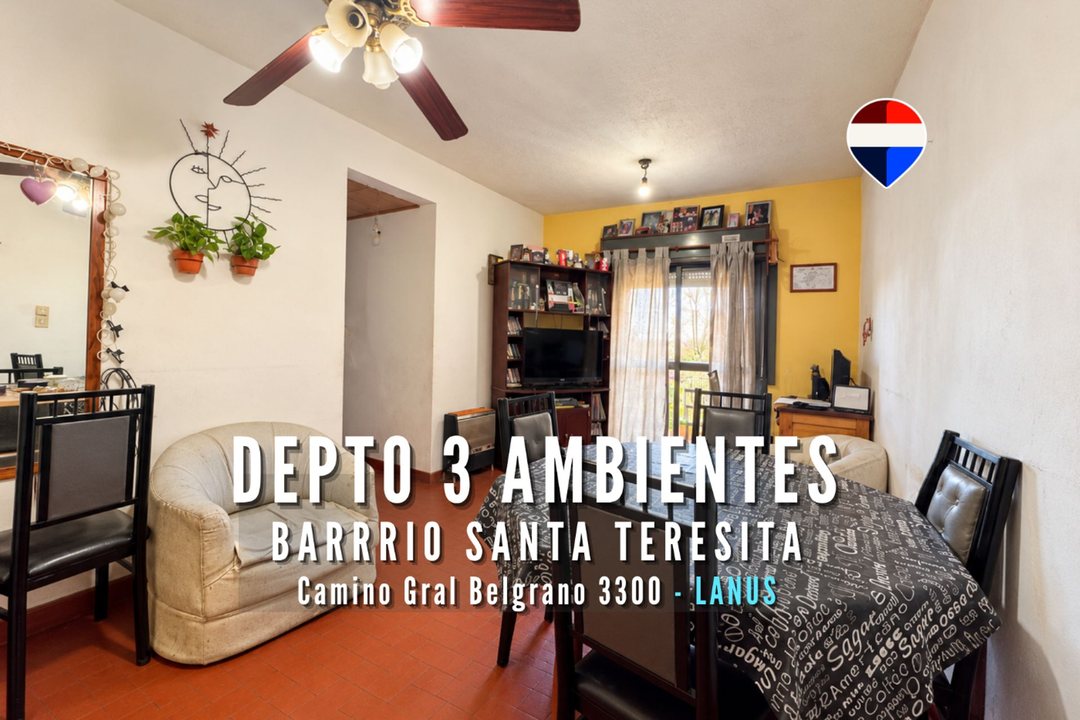 VENTA DEPTO 3 AMBIENTES  CON COCHERA - LANUS ESTE