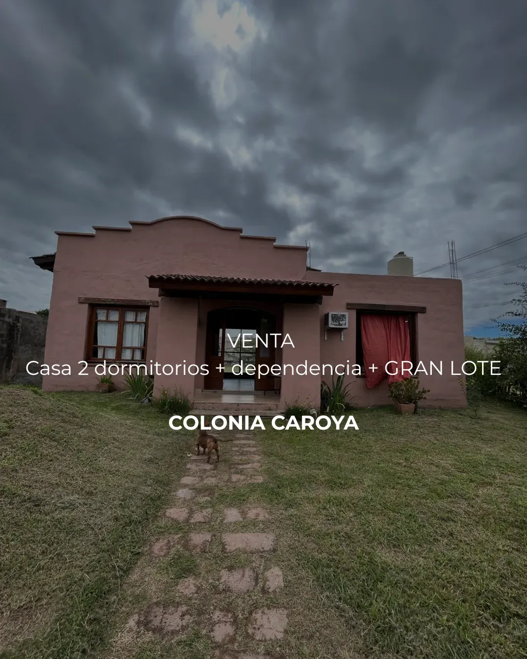 🏡 VENTA- CASA 2 DORM+DEPENDENCIA- CON GRAN TERRENO- COLONIA CAROYA