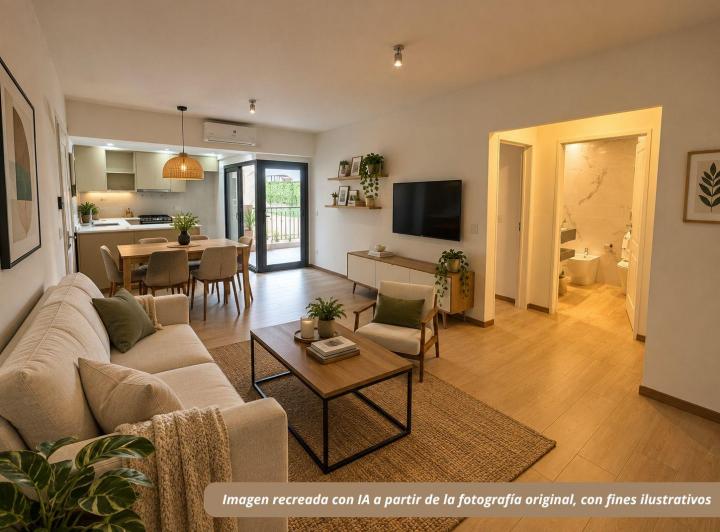 Departamento · 46m² · 2 Ambientes · 1 Cochera