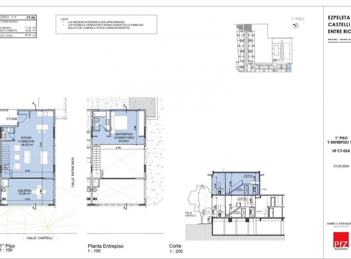 Departamento · 71m² · 2 Ambientes · 1 Cochera