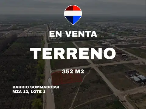 Venta lote barrio sommadossi, mza 13, lote 1