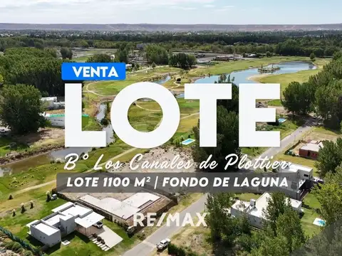 Venta lote 1100 m2 - los canales de plottier