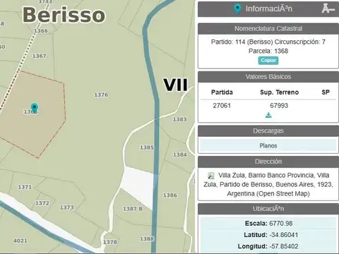 Venta - lote - berisso