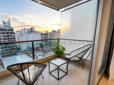 Alquiler monoambiente amoblado con cochera - edificio gloria