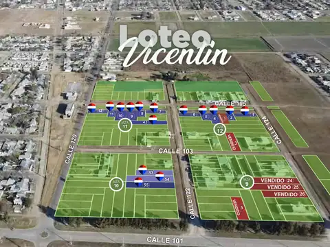 Loteo vicentin, terrenos en venta