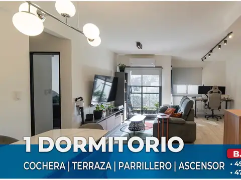 Venta depto 1 dorm. con balcon y terraza pichincha
