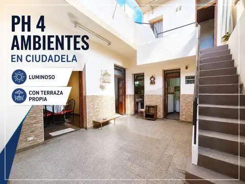 Venta ph 4 ambientes ciudadela terraza propia