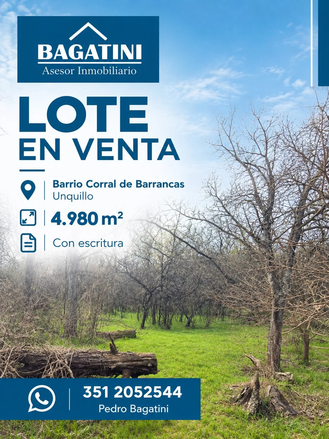 Tu Refugio Inigualable con las mas lindas vistas en Sierras Chicas: Lote en Corral de Barrancas, Córdoba Unquilo.