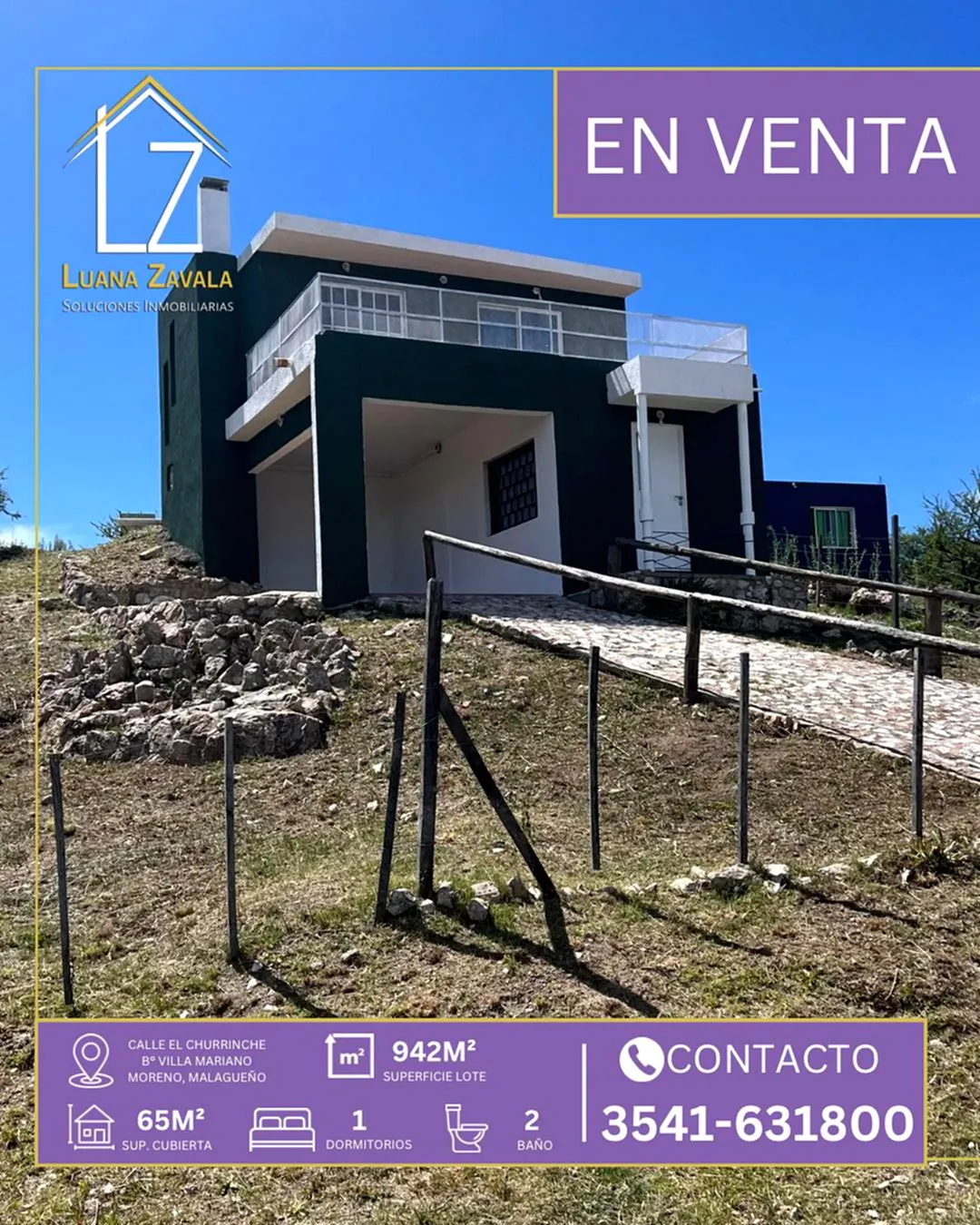 CASA B VILLA MARIANO MORENO, MALAGUEÑO VENTA
