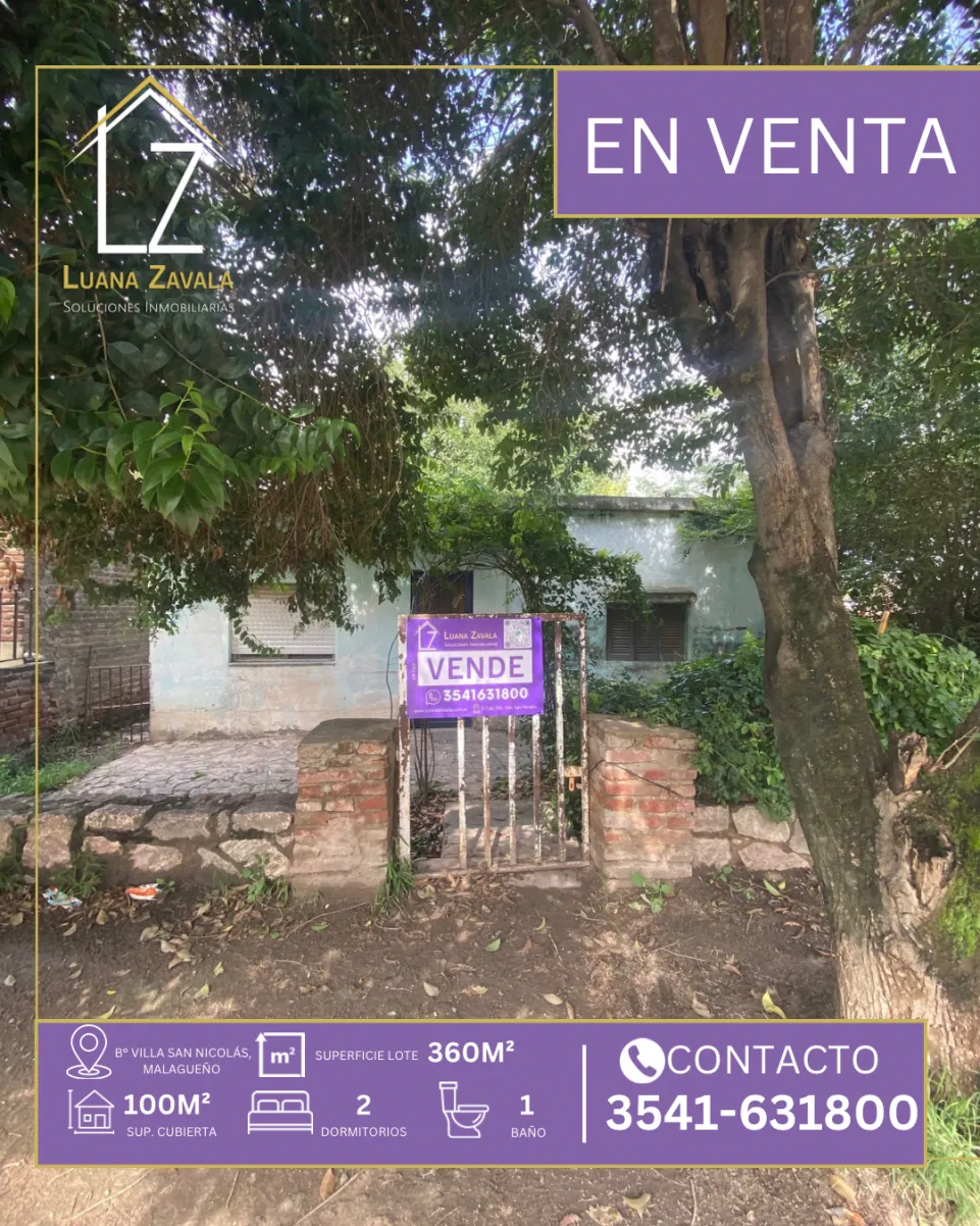 CASA A REFACCIONAR - B Villa San Nicolás, Malagueño