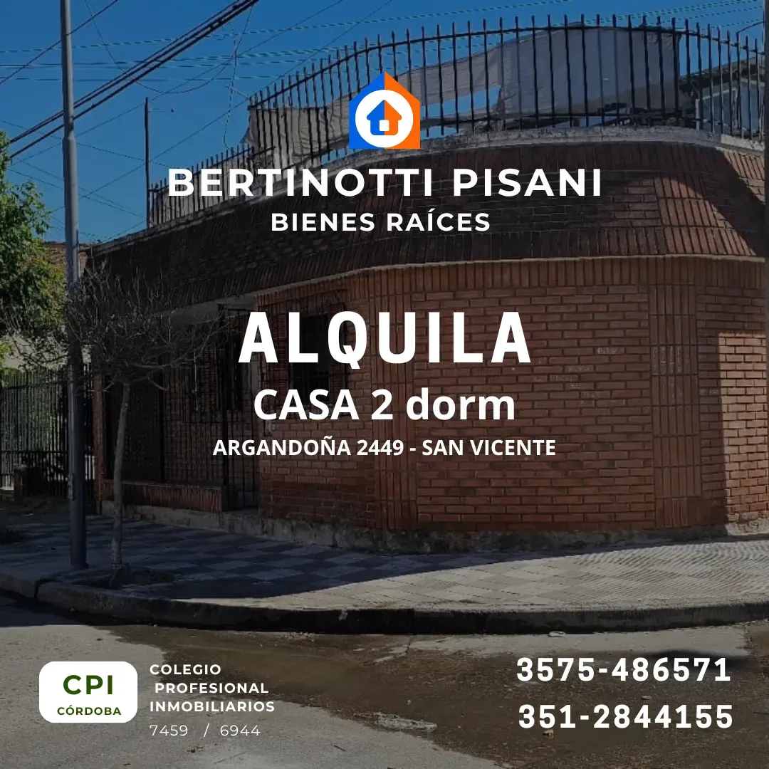 ALQUILER – Barrio San Vicente | $650.000/mes