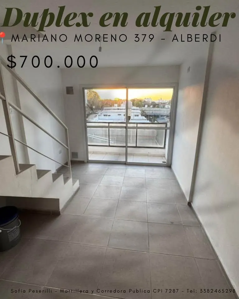 DUPLEX 1 DORMITORIO A ESTRENAR EN ALQUILER - ALBERDI