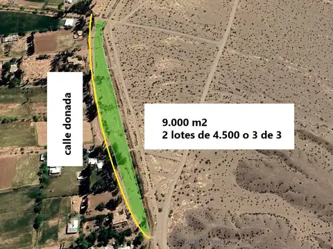 Terreno sobre camino del alto y ruta 149 barreal san juan