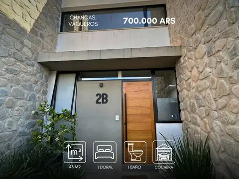 Loft en alquiler con cochera en chancas, vaqueros, salta