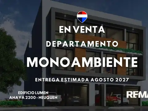 Venta depto monoambiente con patio edificio lumen