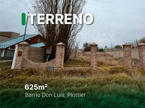 Venta terreno 625 m2 plottier neuquen
