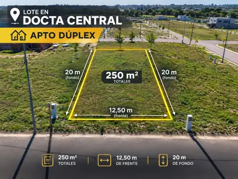 Lote en venta docta central