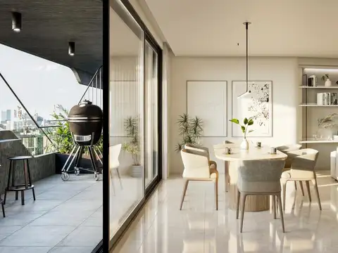 Departamento dos dormitorios con balcón terraza y opcional cochera en abasto