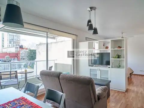 Impecable monoambiente! balcón c/vista abierta! todo a nuevo! muy luminoso! amoblado y equipado! amenities! único! oport!
