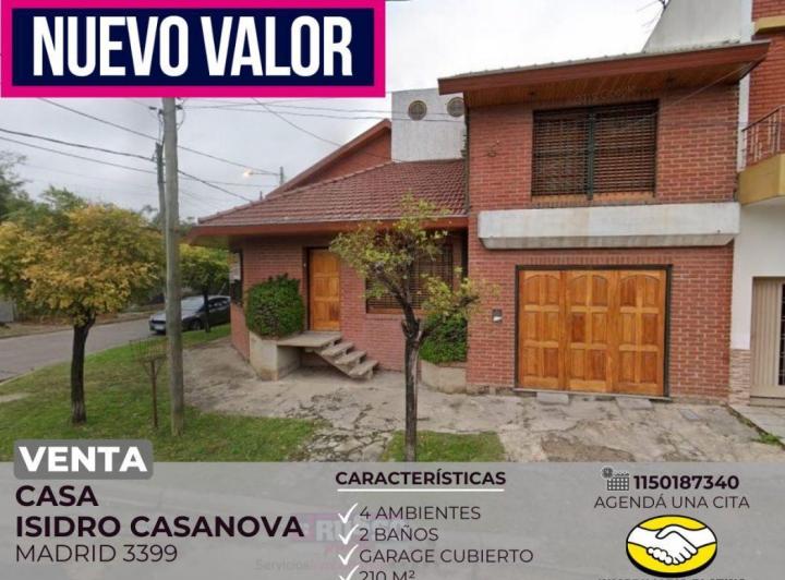 Casa · 200m² · 4 Ambientes · 1 Cochera
