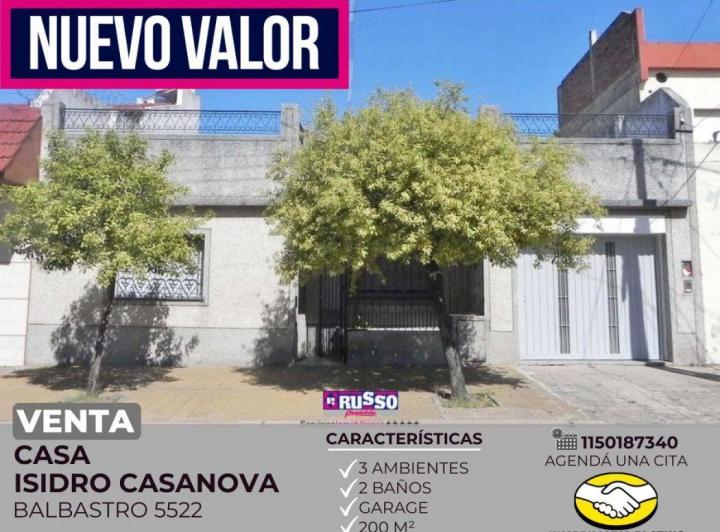 Casa · 140m² · 3 Ambientes · 1 Cochera