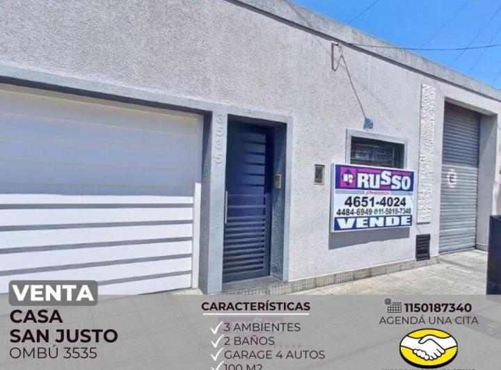 Casa · 100m² · 3 Ambientes · 3 Cocheras