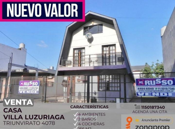 Casa · 166m² · 4 Ambientes · 2 Cocheras