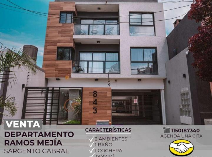 Departamento · 39m² · 2 Ambientes · 1 Cochera