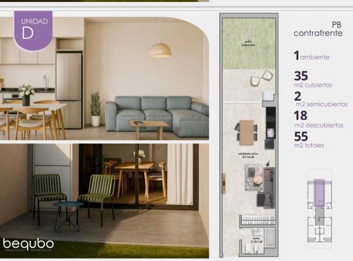 Departamento · 35m² · 1 Ambiente