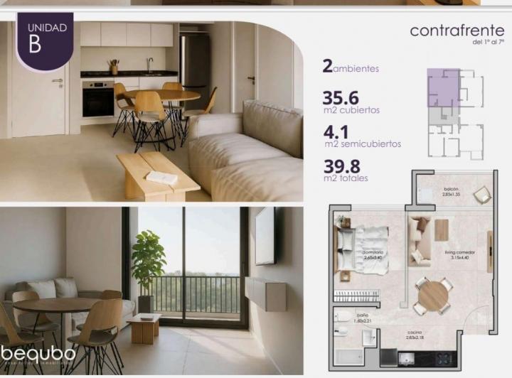 Departamento · 37m² · 2 Ambientes