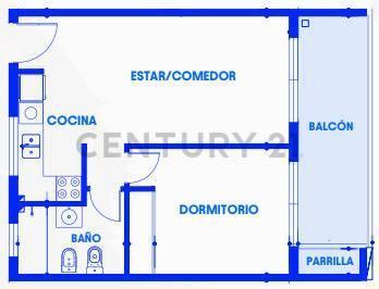 Departamento · 41m² · 1 Ambiente
