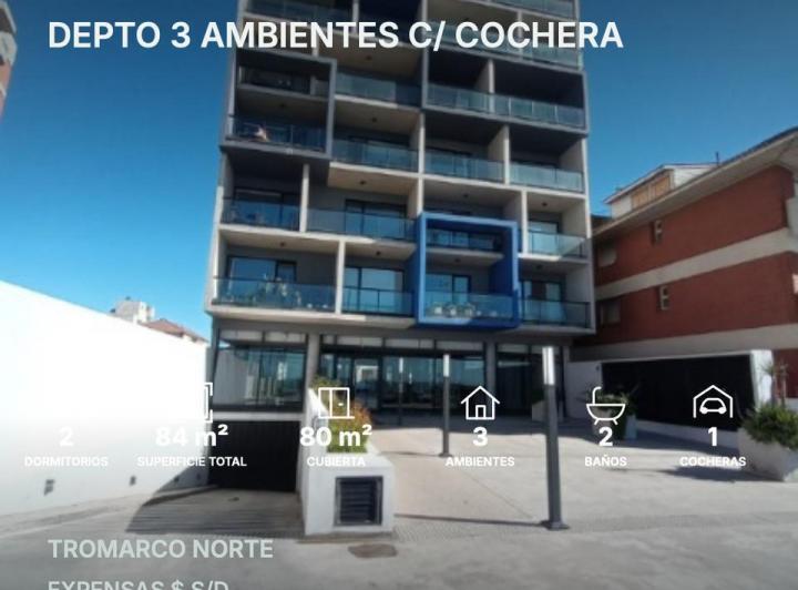Departamento · 80m² · 3 Ambientes · 1 Cochera