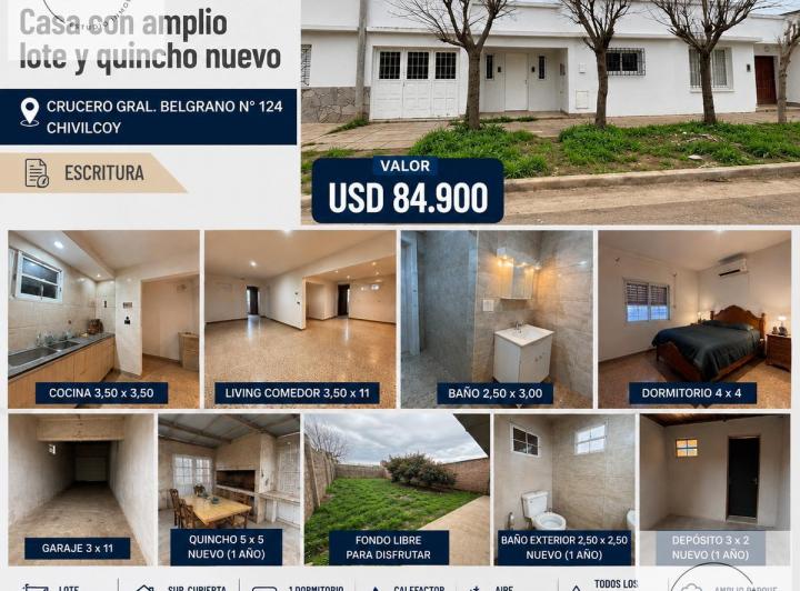Casa · 90m² · 2 Ambientes · 2 Cocheras