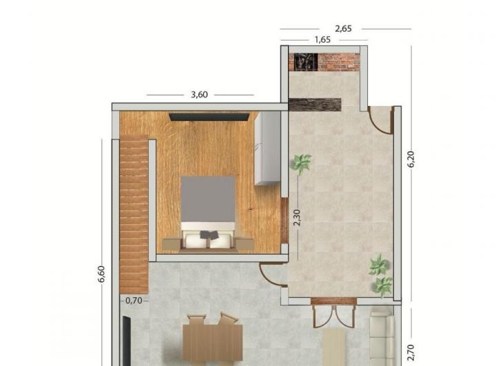 Departamento · 51m² · 2 Ambientes